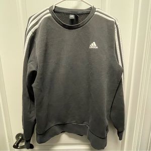 Adidas Mens M Pullover Black and White Stripes Sweater